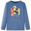 Kinder-Langarmshirt Blau Melange 116
