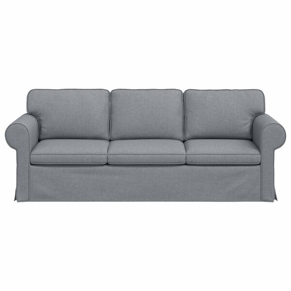 vidaXL Sofa Hellgrau Gesamtabmessungen: 215 x 82 x 80 cm (B x T x H)
