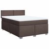 vidaXL Boxspringbett mit Matratze Dunkelbraun 140x190 cm Stoff