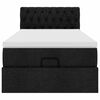 vidaXL Ottoman-Bett mit Matratze Schwarz 90x200 cm Stoff