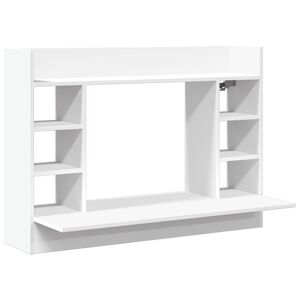 vidaXL Wand-Schreibtisch Wei&szlig; 105x48x75 cm Holzwerkstoff