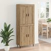 vidaXL Highboard 2 pcs Artisan-Eiche Holzwerkstoff
