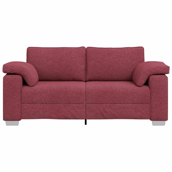 vidaXL Sofa 140cm Weinrot Stoff