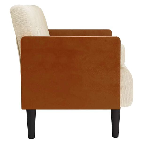 vidaXL Zweisitzer-Sofa mit Nackenrollen 110 cm Leinen