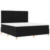 vidaXL Boxspringbett mit Matratze Schwarz 180 x 200 cm Stoff