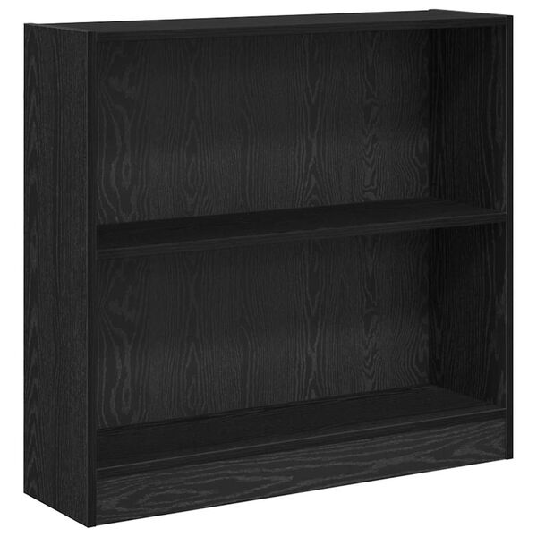 vidaXL B&uuml;cherregal Schwarz Eichen-Optik 80 x 24 x 76 cm Holzwerkstoff