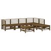 vidaXL 7-tlg. Garten-Lounge-Set Honigbraun Massivholz Kiefer