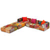 vidaXL Modulare Sofagarnitur 12-tlg. Stoff Patchwork
