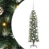 vidaXL K&uuml;nstlicher schlanker Weihnachtsbaum Gr&uuml;n und Wei&szlig; 120 cm