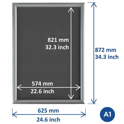 Europel Klapprahmen A1 25 mm Aluminium