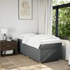 vidaXL Boxspringbett mit Matratze Dunkelgrau 90x190 cm Stoff