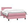 vidaXL Boxspringbett mit Matratze Rosa 120x220 cm Samt