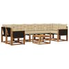 vidaXL Outdoor-Sofagarnitur 8 stk. Natur und Beige