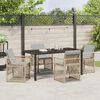 vidaXL Garten Essgruppe 5 pcs Beige Poly-Rattan