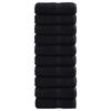 vidaXL Premium-G&auml;stet&uuml;cher SOLUND 10 Stk. Schwarz 30x50 cm 600 g/m&sup2;
