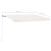 vidaXL Markise Manuell Einziehbar mit LED 450x300 cm Creme