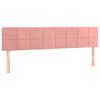 vidaXL Kopfteile 2 Stk. Rosa 100x5x78/88 cm Samt