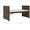 vidaXL 5-tlg. Garten-Lounge-Set mit Auflagen Poly Rattan Braun
