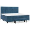 vidaXL Boxspringbett mit Matratze Dunkelblau 200x200 cm Samt