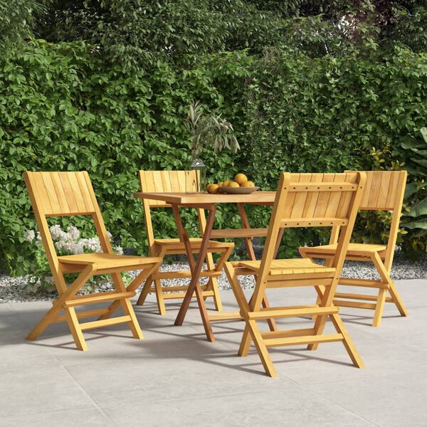 vidaXL Gartenstühle 4 Stk. Klappbar 47x61x90 cm Massivholz Teak