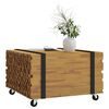 vidaXL Couchtisch Braun 60 x 60 x 38 cm Massivholz Teak