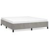 vidaXL Bettgestell ohne Matratze Hellgrau 193x203 cm King-Size Samt