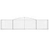 vidaXL Gabionen mit Hochbogen 2 Stk. 400x30x80/100cm Verzinktes Eisen