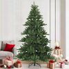 vidaXL K&uuml;nstlicher klappbarer Weihnachtsbaum Gr&uuml;n 210 cm PVC, Stahl