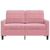 vidaXL 2-Sitzer-Sofa Rosa 120 cm Samt