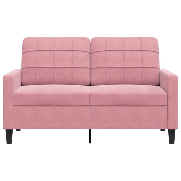 vidaXL 2-Sitzer-Sofa Rosa 120 cm Samt