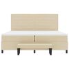 vidaXL Boxspringbett mit Matratze Creme 200 x 200 cm Stoff