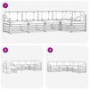 vidaXL Outdoor-Sofagarnitur mit Kissen 5 pcs Nat&uuml;rlich und Hellgrau