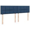 vidaXL Ottoman-Bett mit Matratzen & LEDs Blau 180x200 cm Stoff