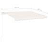 vidaXL Standmarkise Manuell Einziehbar 350x250 cm Creme