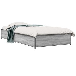 vidaXL Bettrahmen Grau Sonoma 80 x 200 cm Holzwerkstoff
