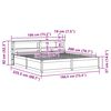 vidaXL Massivholzbett mit Kopfteil Wei&szlig; 180x200 cm Kiefer