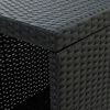 vidaXL Bartisch mit Regal Schwarz 120x60x110 cm Poly Rattan