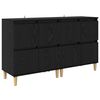 vidaXL Sideboards 2 pcs Schwarz Eichen-Optik 60 x 35 x 70 cm