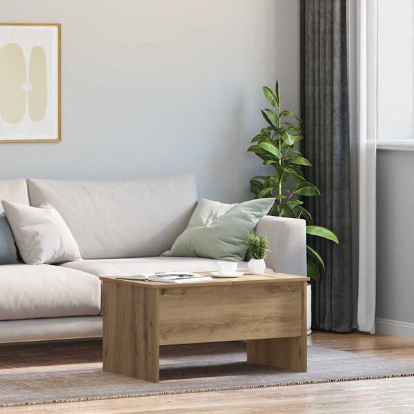 vidaXL Couchtisch Artisan-Eiche 102 x 50,5 x 46,5 cm Holzwerkstoff