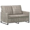 vidaXL 2-Sitzer Sofa Hellgrau 130 x 81 x 82 cm Kunstwildleder