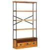 vidaXL 5-stufiges B&uuml;cherregal Natur 100 x 30 x 180 cm