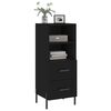 vidaXL Sideboard Schwarz 34,5x34x90 cm Holzwerkstoff
