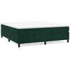 vidaXL Boxspringbett mit Matratze Dunkelgr&uuml;n 200x200 cm Samt