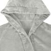 vidaXL Bademantel Hoodie Grau XXL Flanell