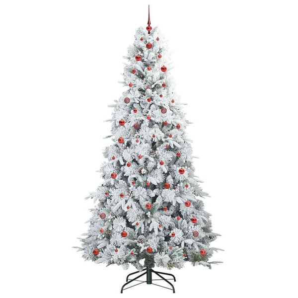 vidaXL K&uuml;nstlicher klappbarer Weihnachtsbaum Wei&szlig; 240 cm PE und PVC