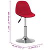 vidaXL Esszimmerst&uuml;hle 2 Stk. Drehbar Weinrot Stoff