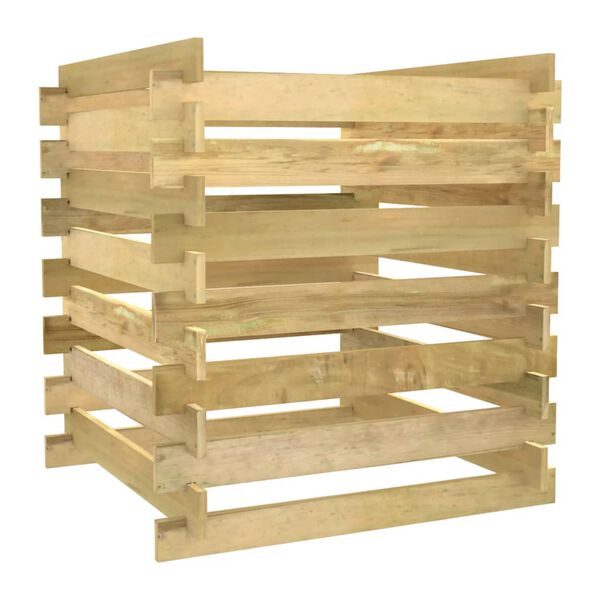 vidaXL Lattenrost-Komposter 90x90x90 cm Imprägniertes Kiefernholz