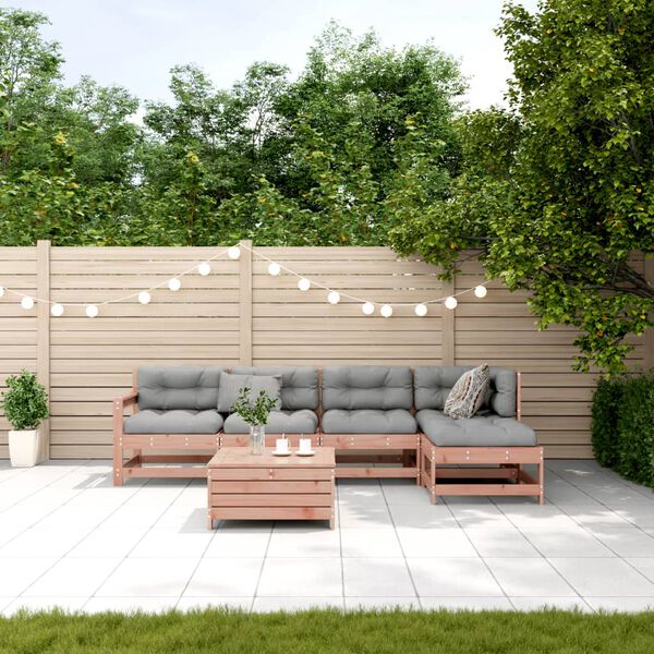 vidaXL 6-tlg. Garten-Lounge-Set mit Kissen Massivholz Douglasie