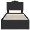 vidaXL Bettrahmen mit Kopfteil Schwarz 100 x 200 cm Holzwerkstoff