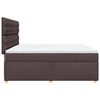 vidaXL Boxspringbett mit Matratze Dunkelbraun 180x200 cm Stoff